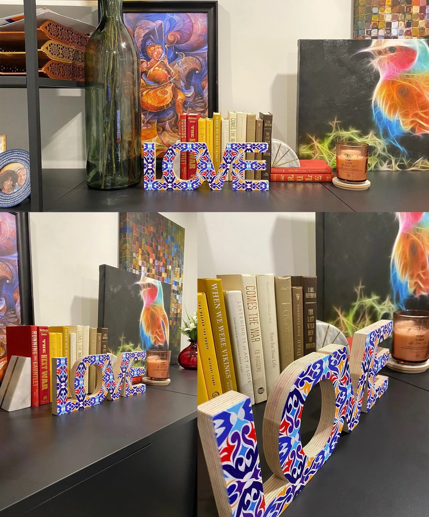 LOVE Beach Wood Shelf Sitter Decorative Plagues