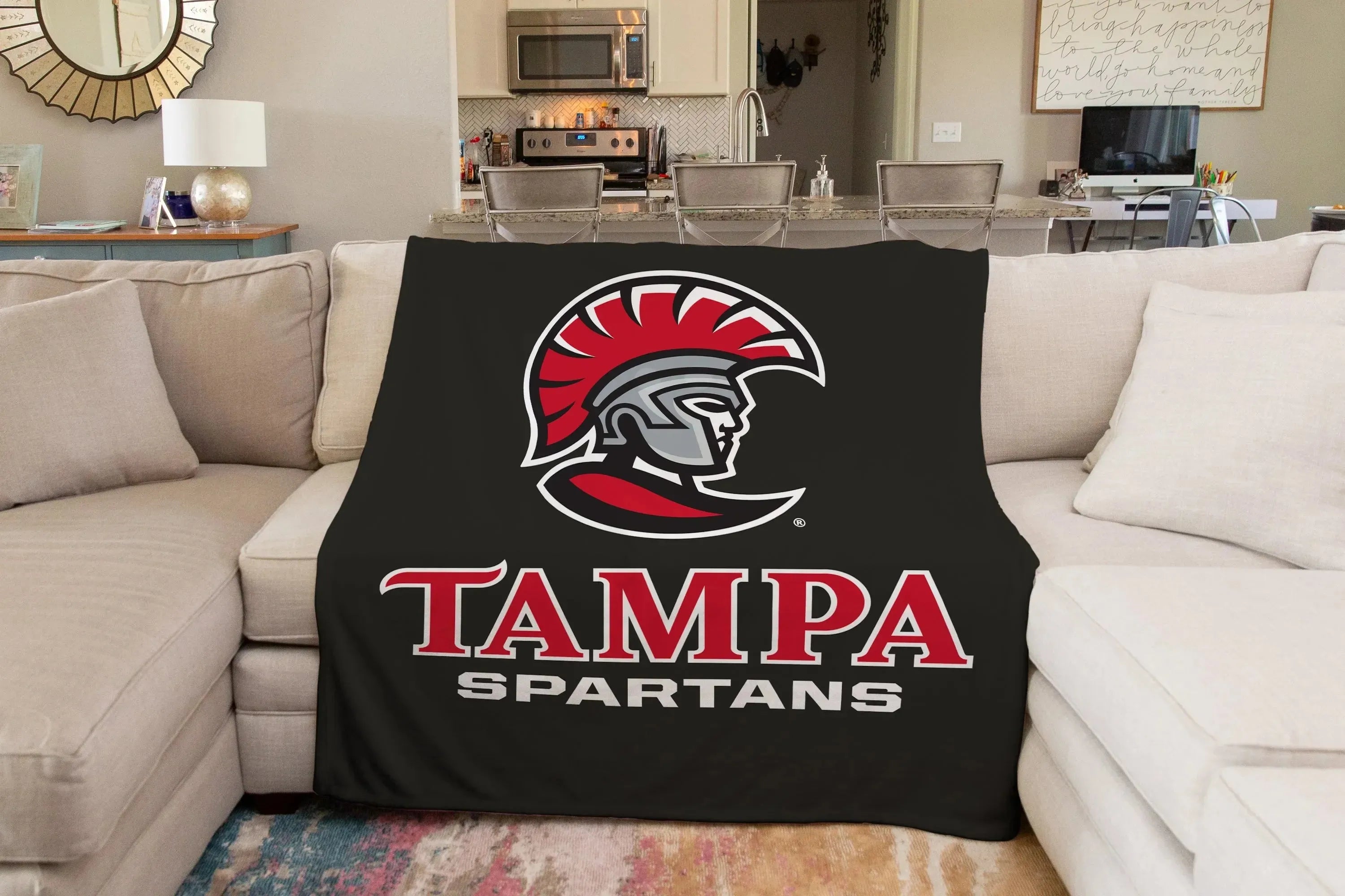 University of Tampa XL 60x80 Spartans Blanket Throw Blankets