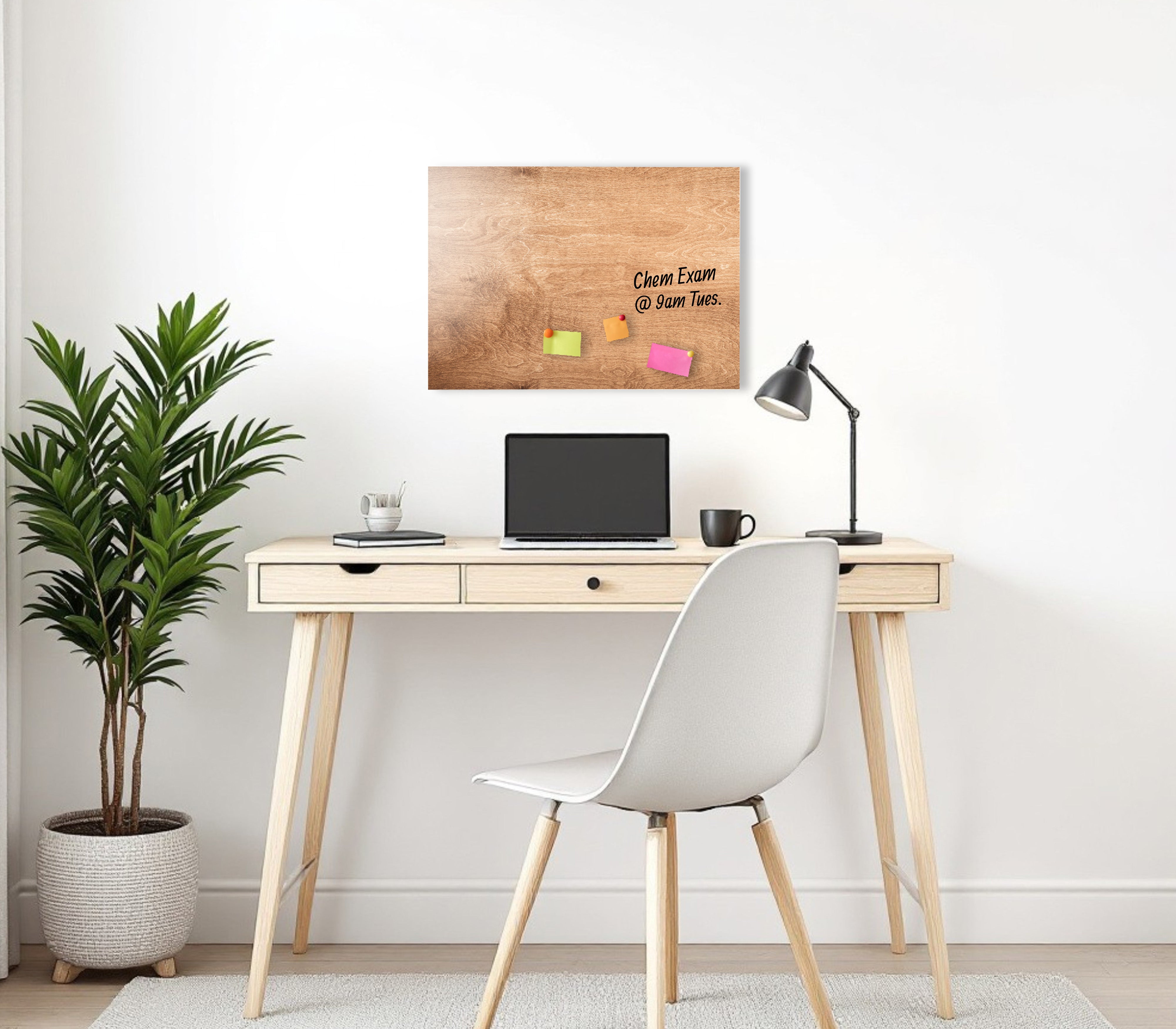 Light Wood Grain XL 3-in-1 Magnetic Dry-Erase Board Dry-Erase Board