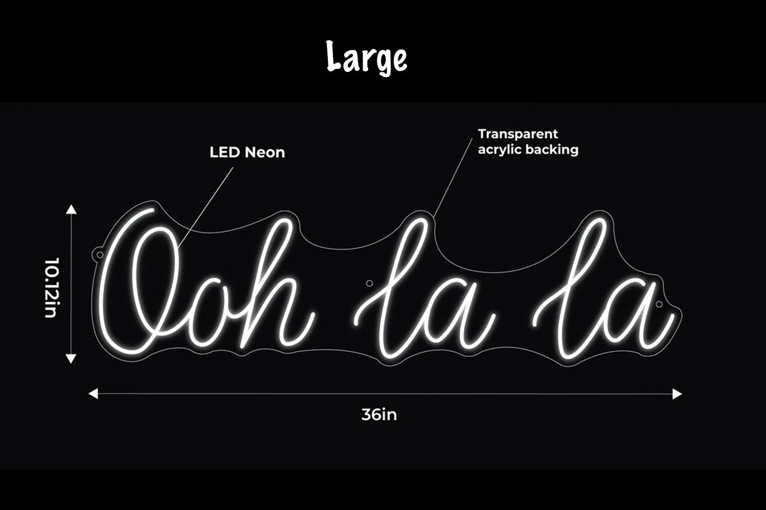 Ooh La La LED Neon Sign w/ Dimmer Neon Signs