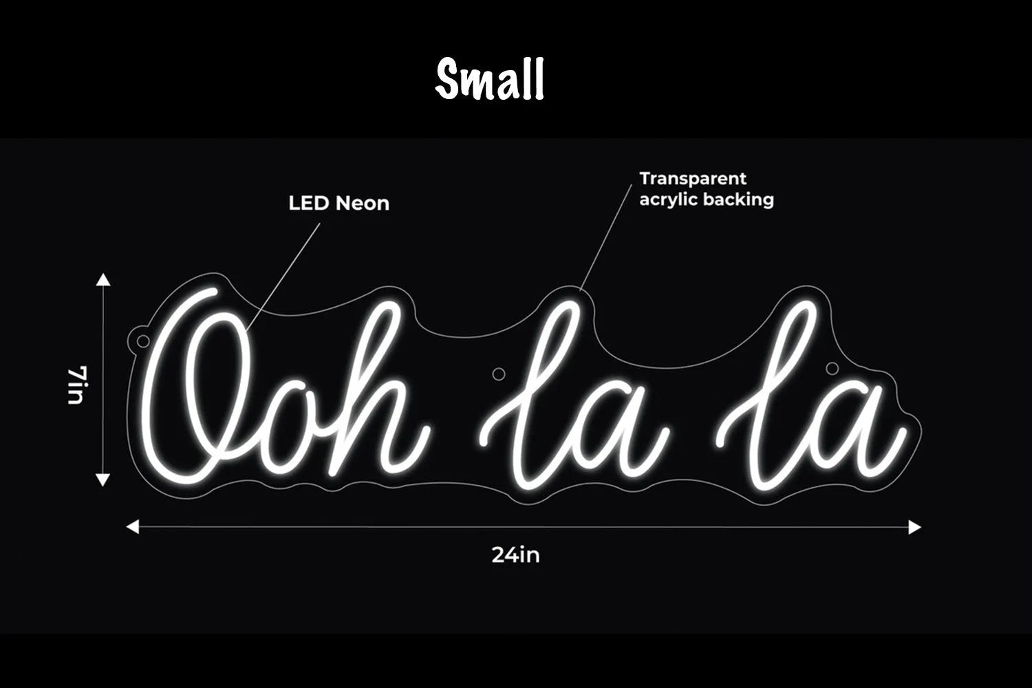 Ooh La La LED Neon Sign w/ Dimmer Neon Signs