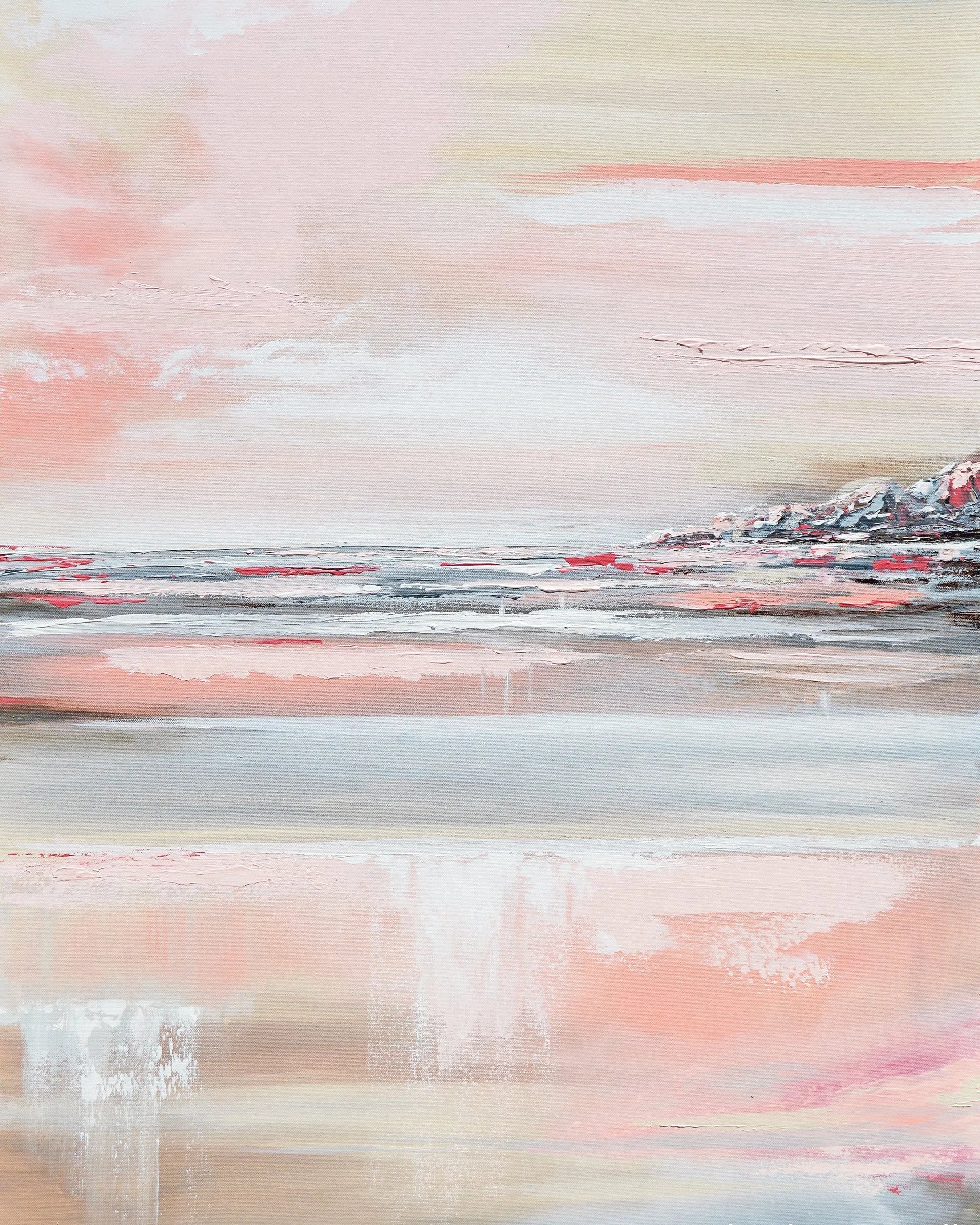 "Romantic Impressions" GICLEE PRINT Coastal Abstract Art Print | Canvas
