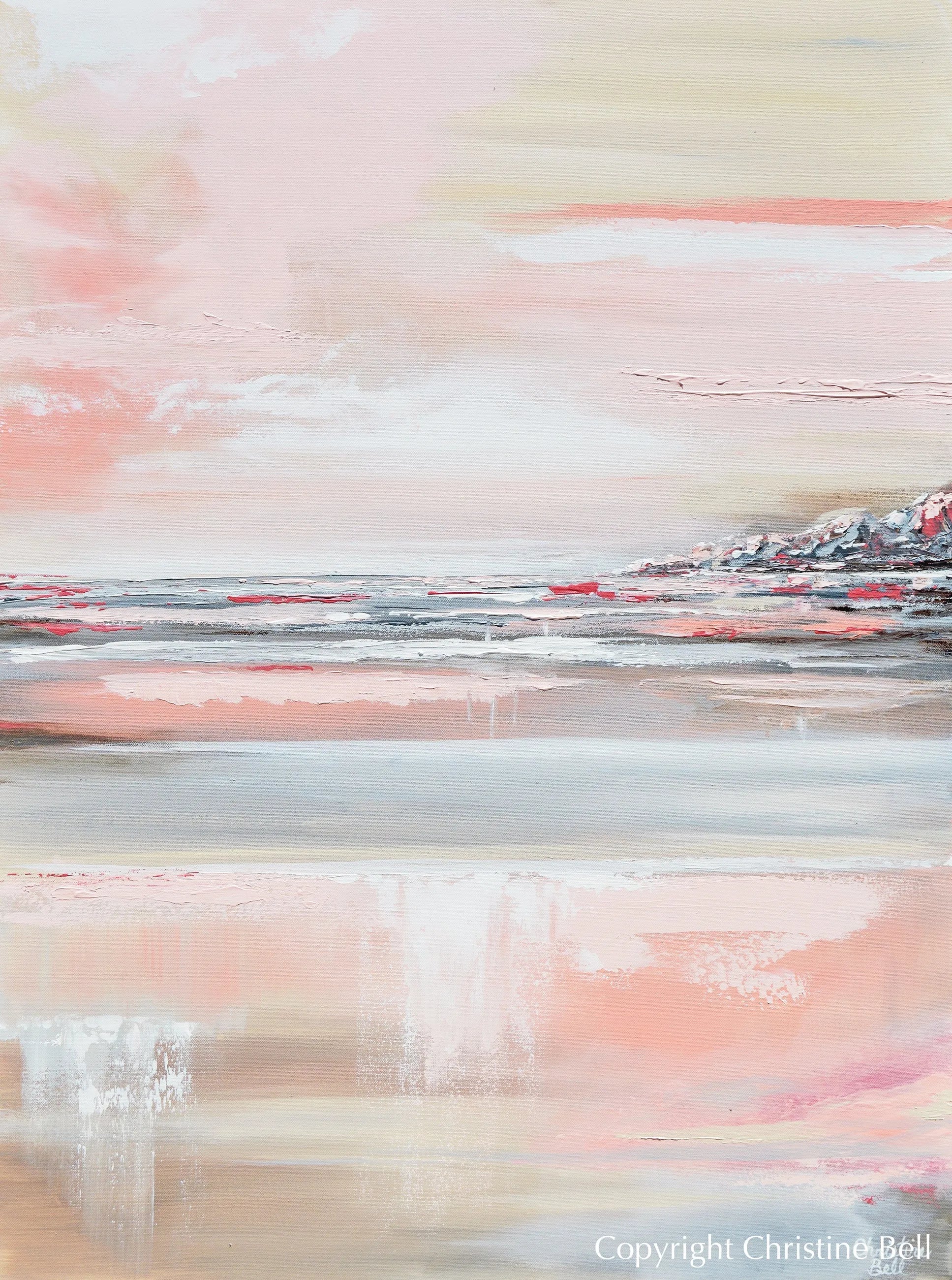"Romantic Impressions" GICLEE PRINT Coastal Abstract Art Print | Canvas
