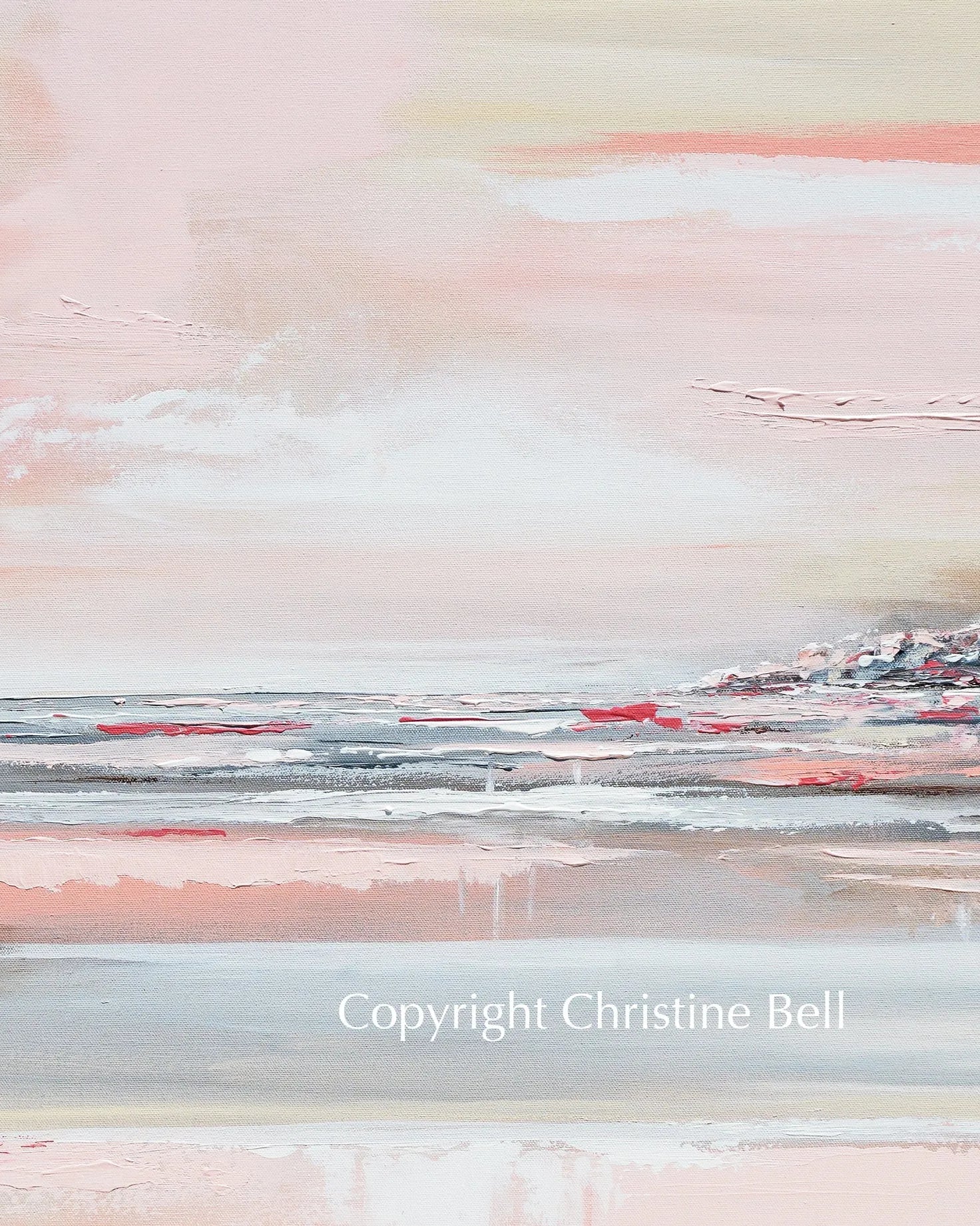 "Romantic Impressions" GICLEE PRINT Coastal Abstract Art Print | Canvas