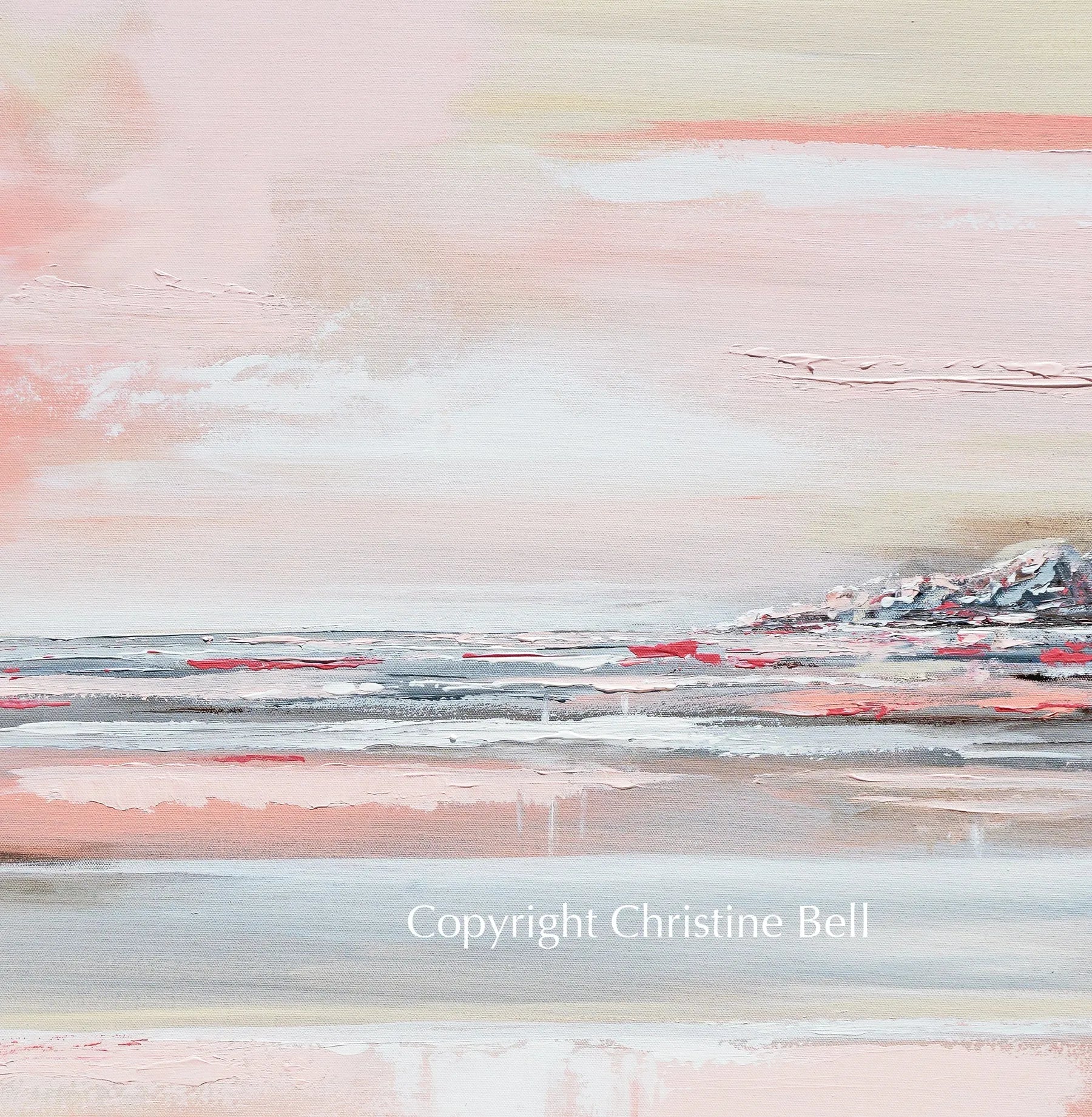 "Romantic Impressions" GICLEE PRINT Coastal Abstract Art Print | Canvas