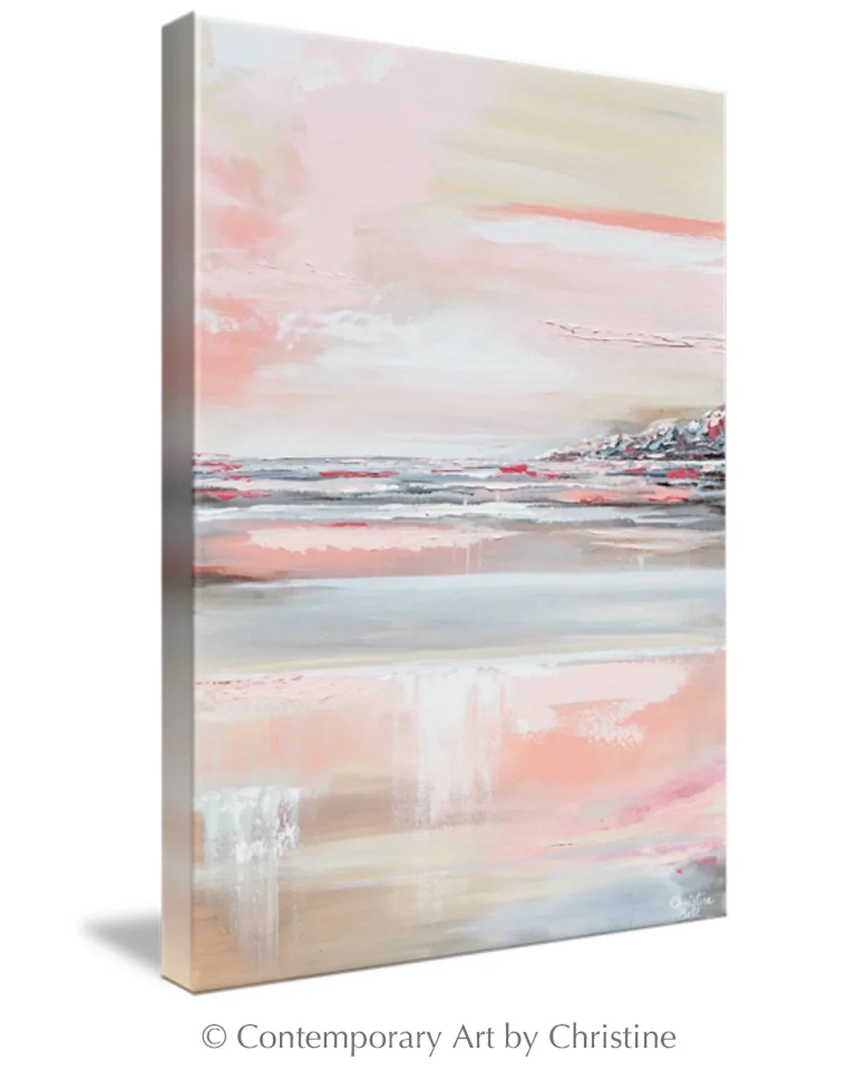 "Romantic Impressions" GICLEE PRINT Coastal Abstract Art Print | Canvas