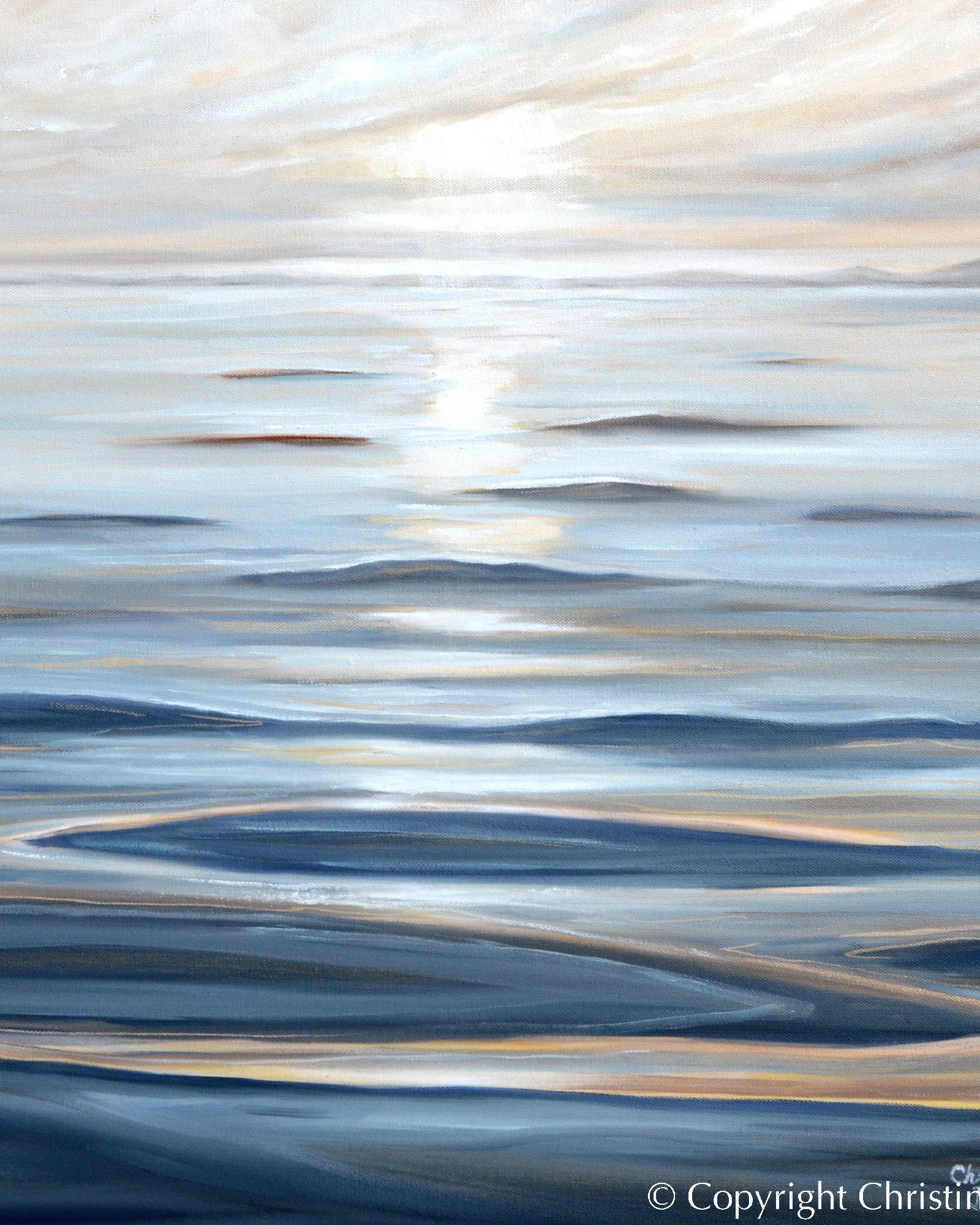 Calm Waters GICLEE PRINT Seascape Print | Canvas | Coastal Dorm Decor