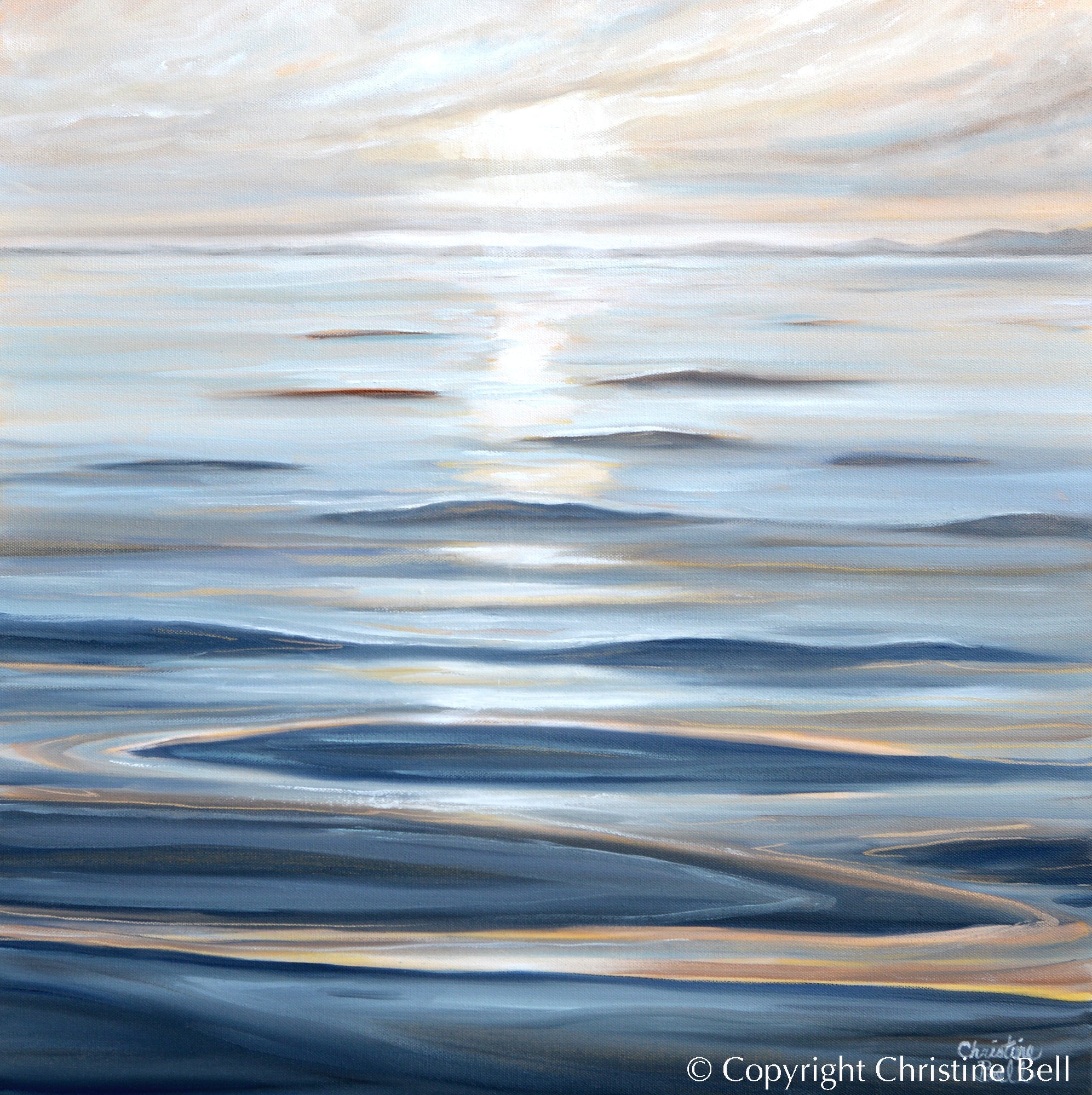 Calm Waters GICLEE PRINT Seascape Print | Canvas | Coastal Dorm Decor