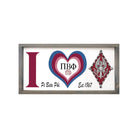 Pi Beta Phi 12x24 Wood Framed Sign - I Heart Weathered Gray Wall Art & Signs