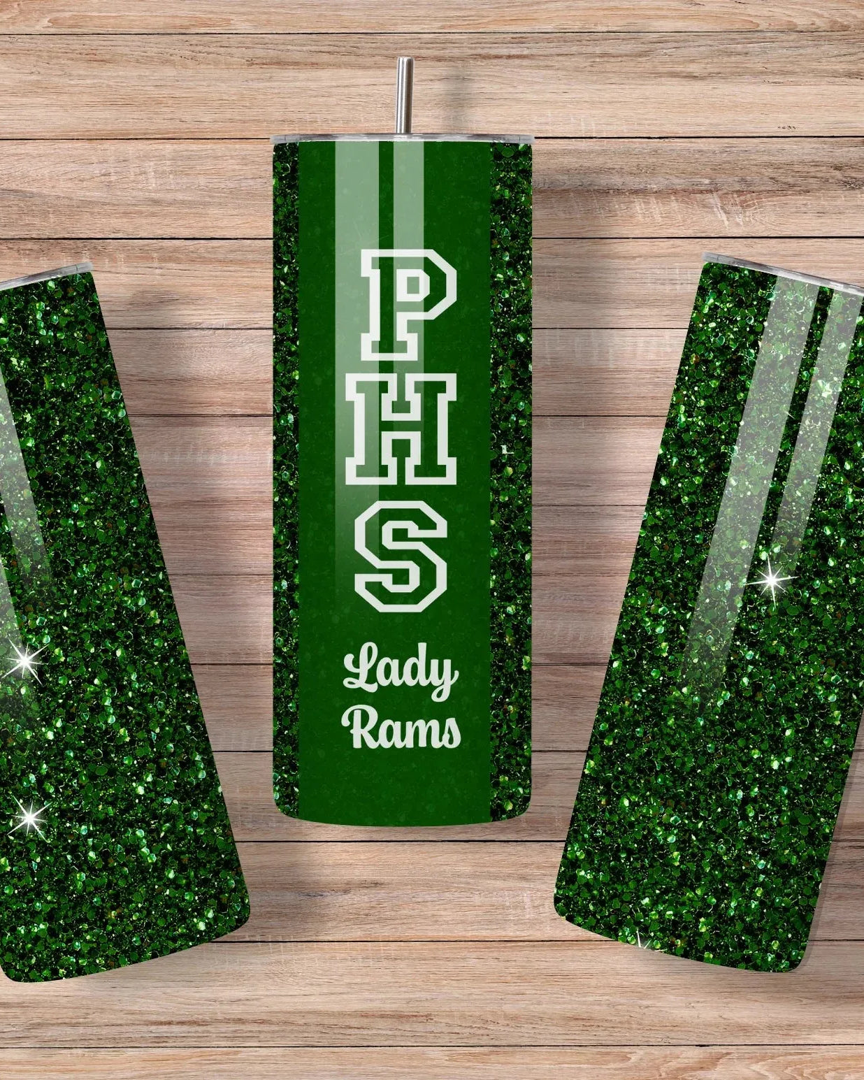 PHS Lady Rams Glitter Skinny Thermal Tumbler 20 oz. Drinkware