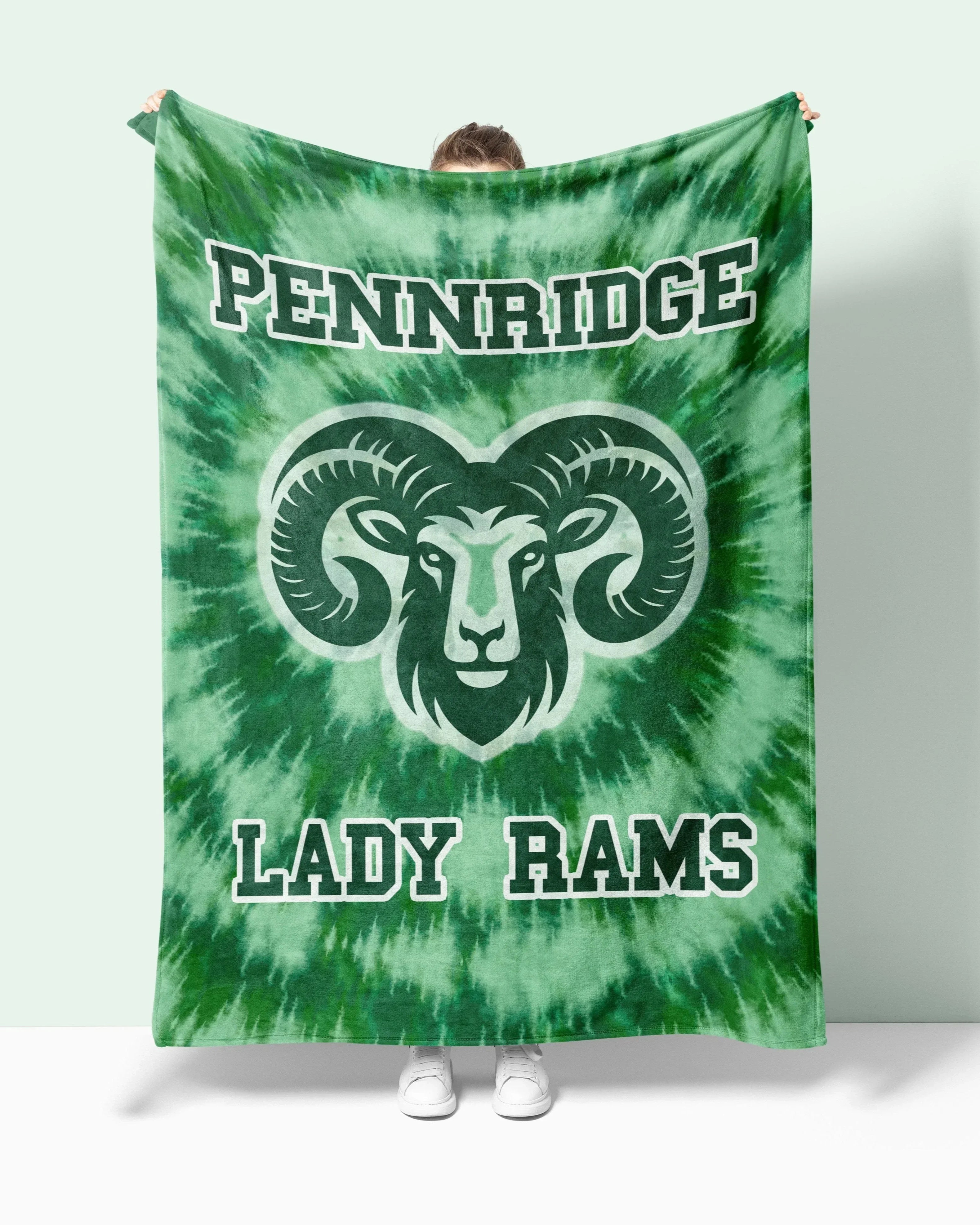 Pennridge Lady Rams Tie Dye XL 60x80 Blankets