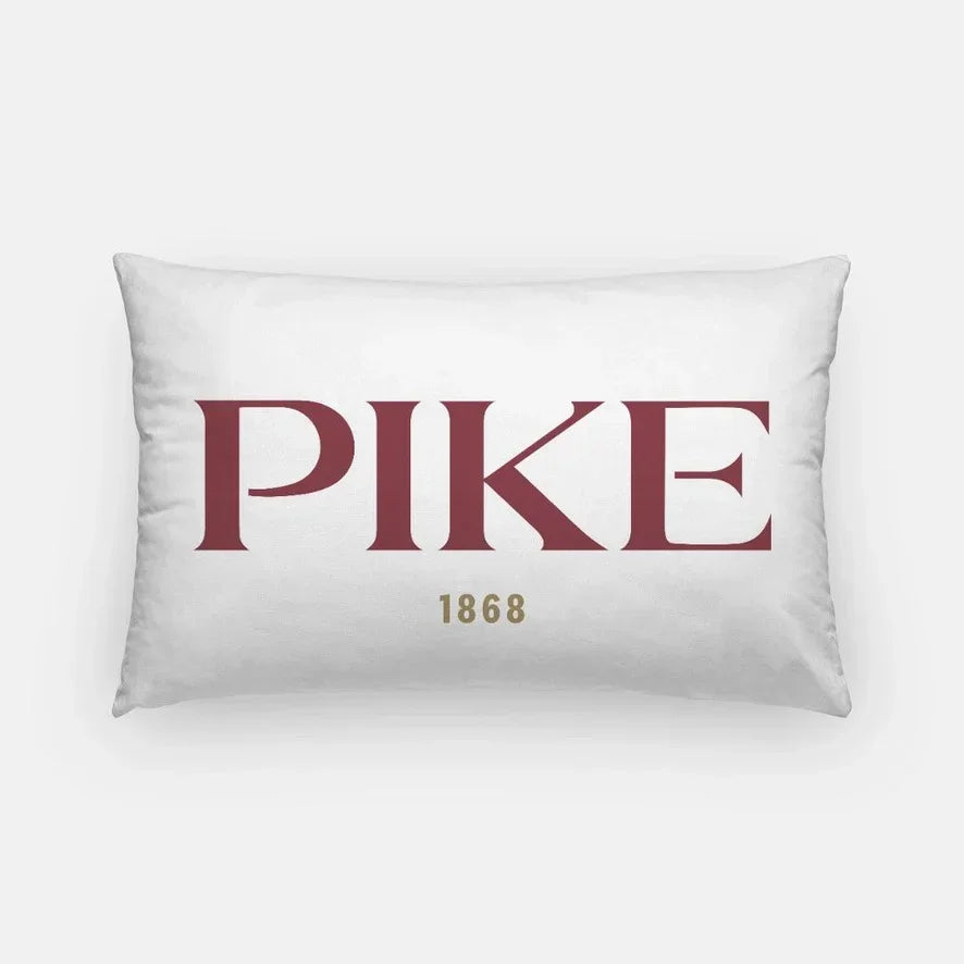 PIKE 1868 Lumbar Pillow Cover White Garnet Pillow Covers