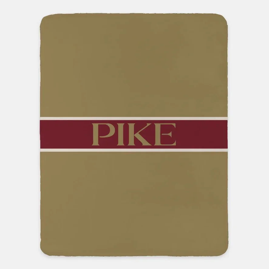 PIKE XL 60x80 Blanket - Center Band Gold Throw Blankets
