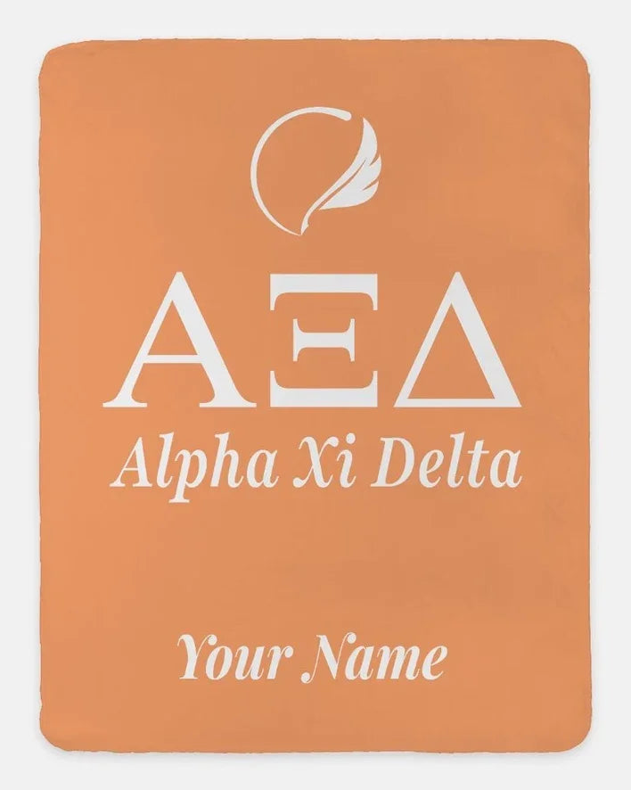 Personalized Alpha Xi Delta Blanket XL 60x80 | AXiD Gifts