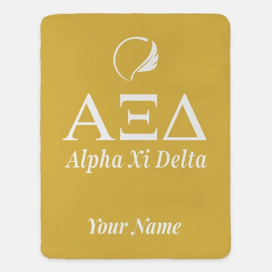Personalized Alpha Xi Delta Blanket XL 60x80 | AXiD Gifts