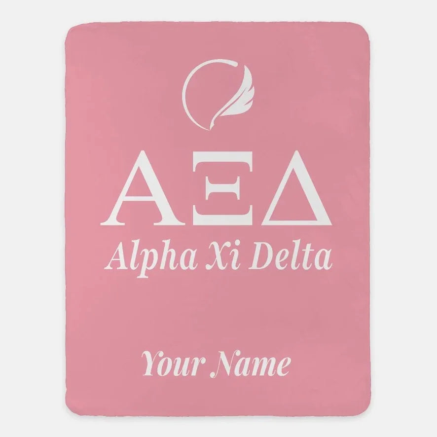 Personalized Alpha Xi Delta Blanket XL 60x80 | AXiD Gifts