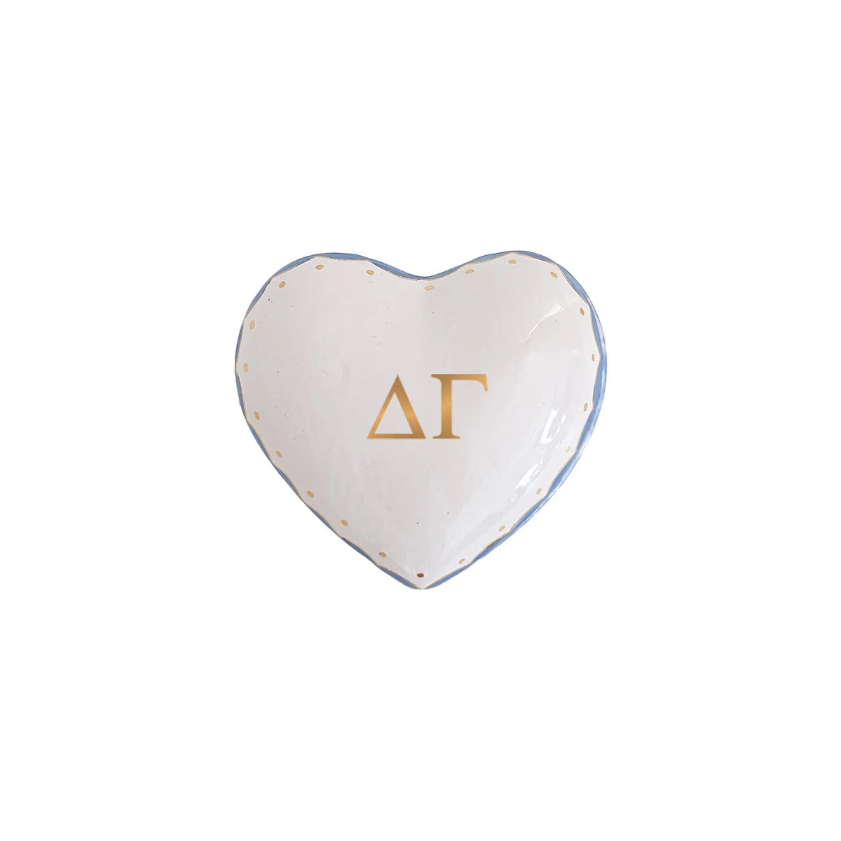 Personalized Delta GammaGold Monogrammed Heart Box | DG Sorority Gifts