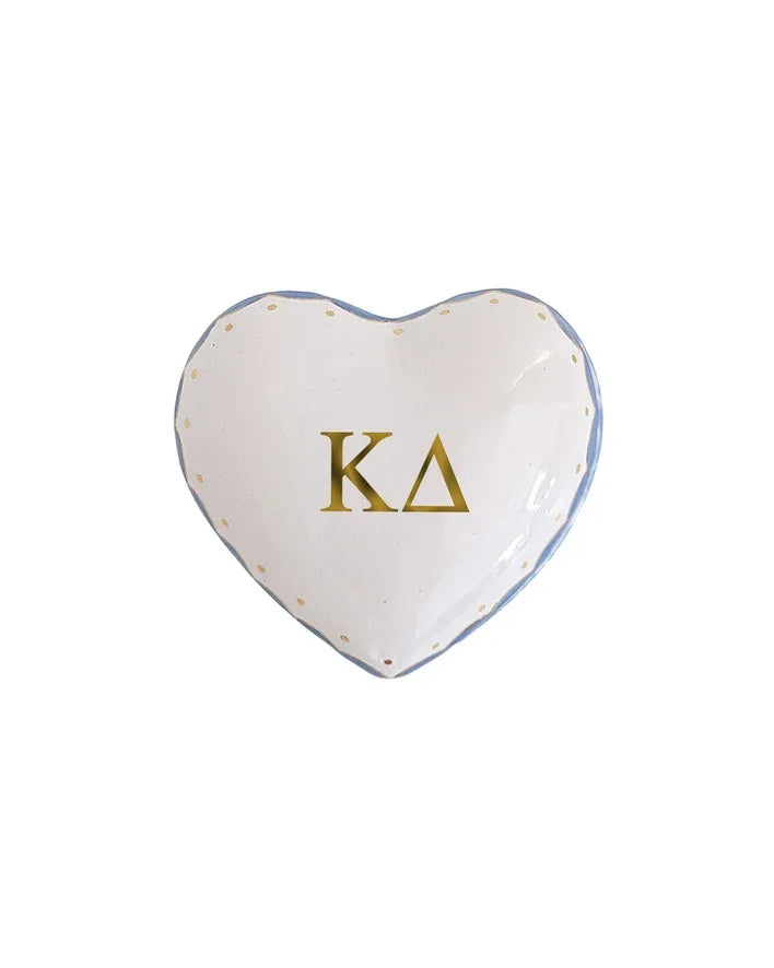 Personalized Kappa Delta Gold Monogrammed Heart Box | Gifts
