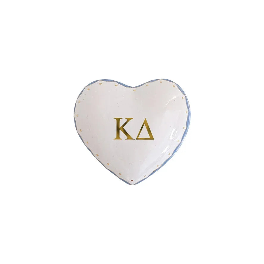 Personalized Kappa Delta Gold Monogrammed Heart Box | Gifts