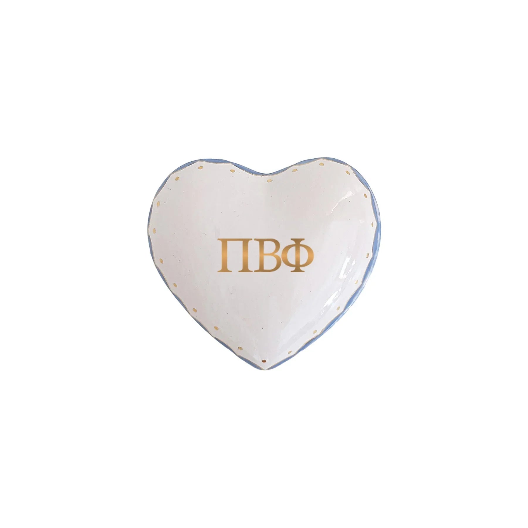 Personalized Pi Beta Phi Gold Monogrammed Heart Box | Sorority Gift