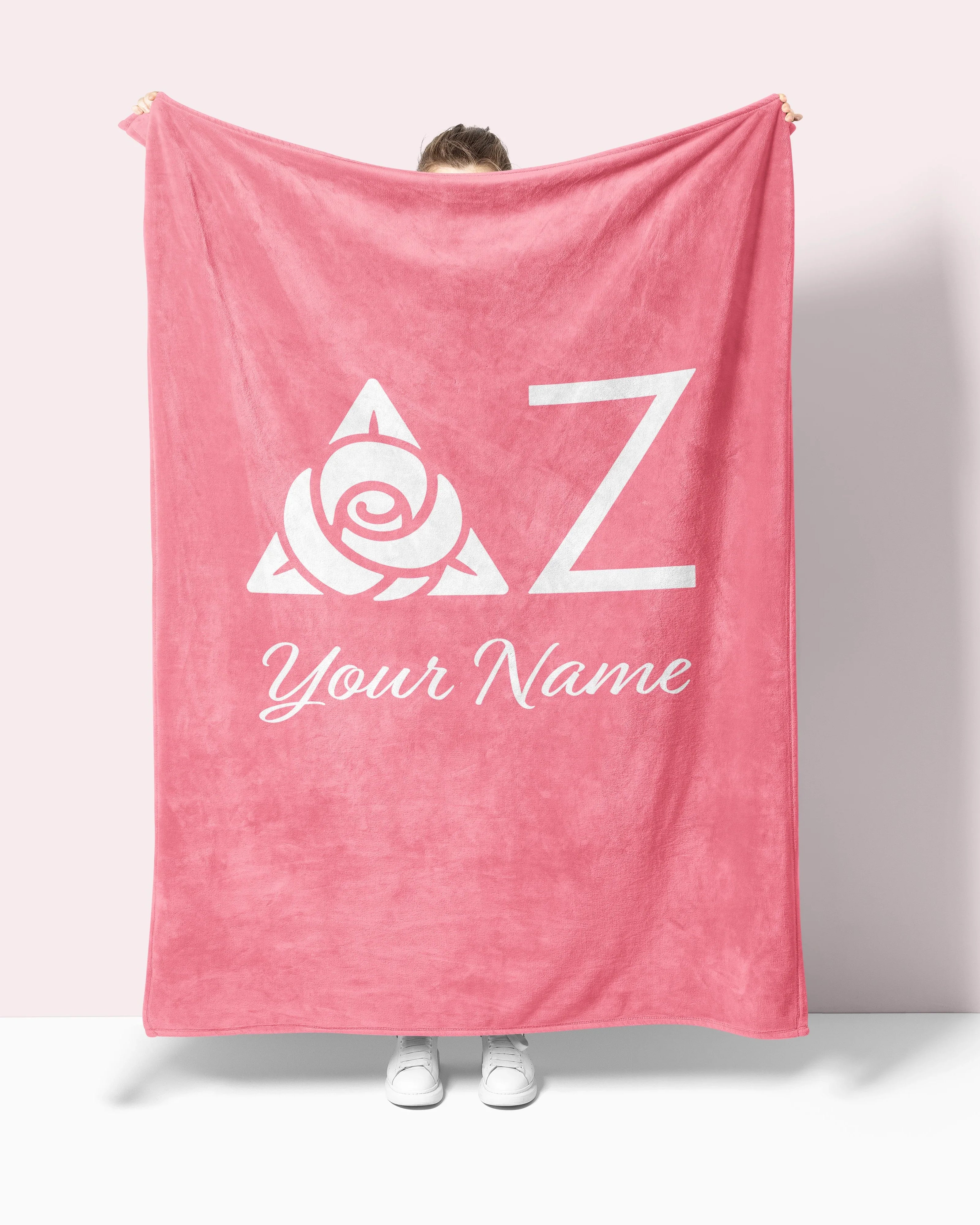 Personalized Delta Zeta XL 60x80 Sherpa Throw Blanket | Custom Gifts