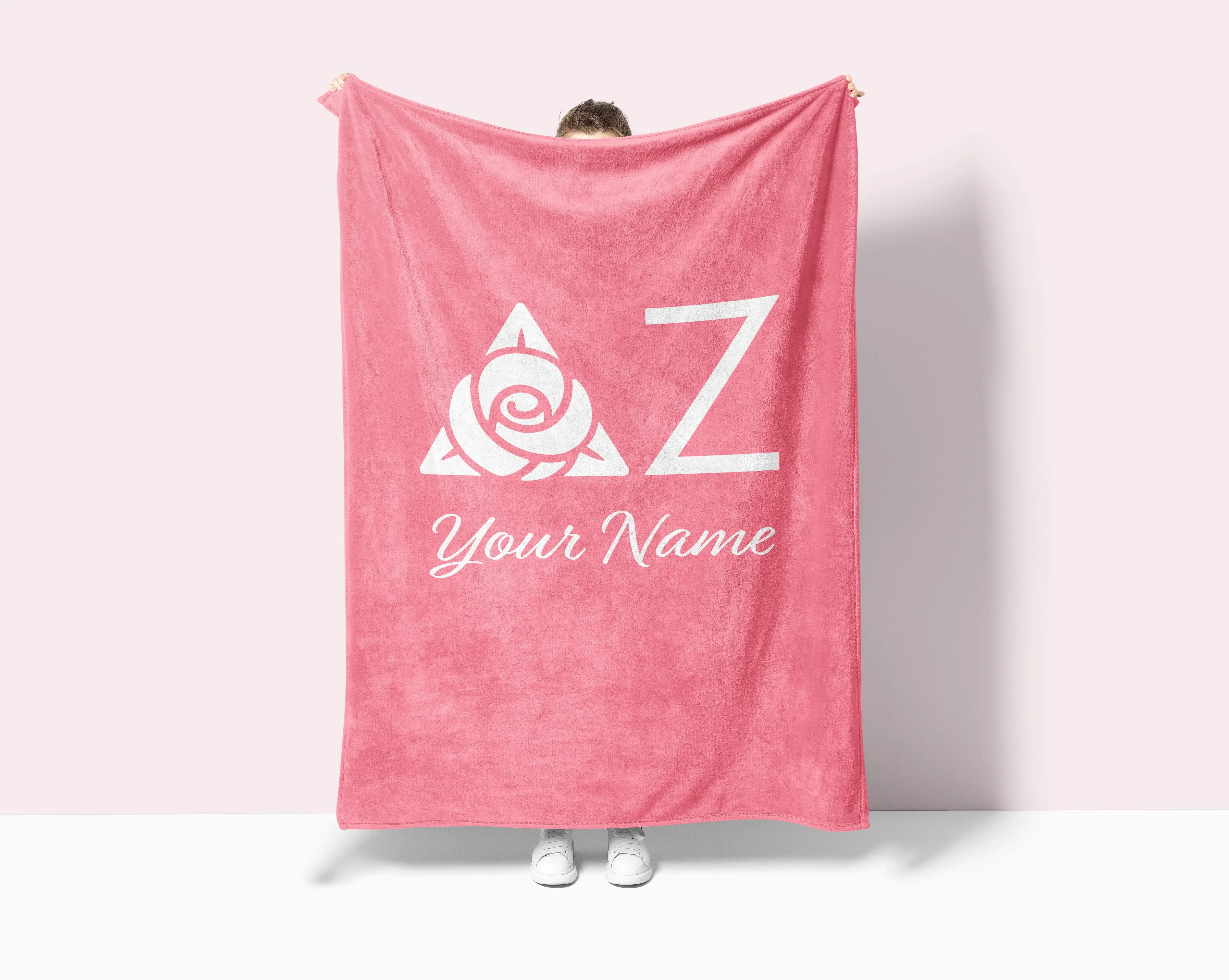Personalized Delta Zeta XL 60x80 Sherpa Throw Blanket | Custom Gifts