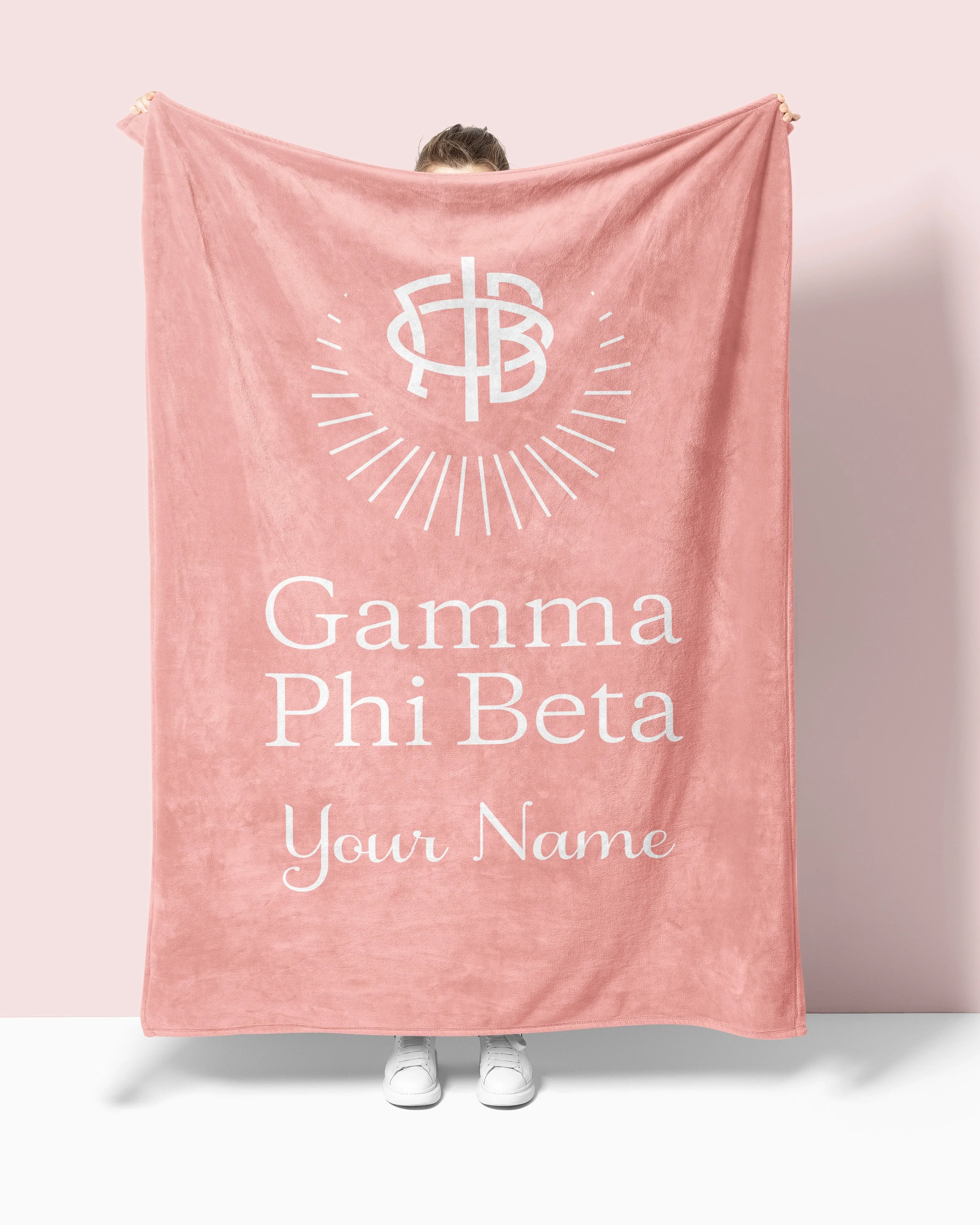 Personalized Gamma Phi Beta XL 60x80 Sherpa Blanket | GPhiB Gifts