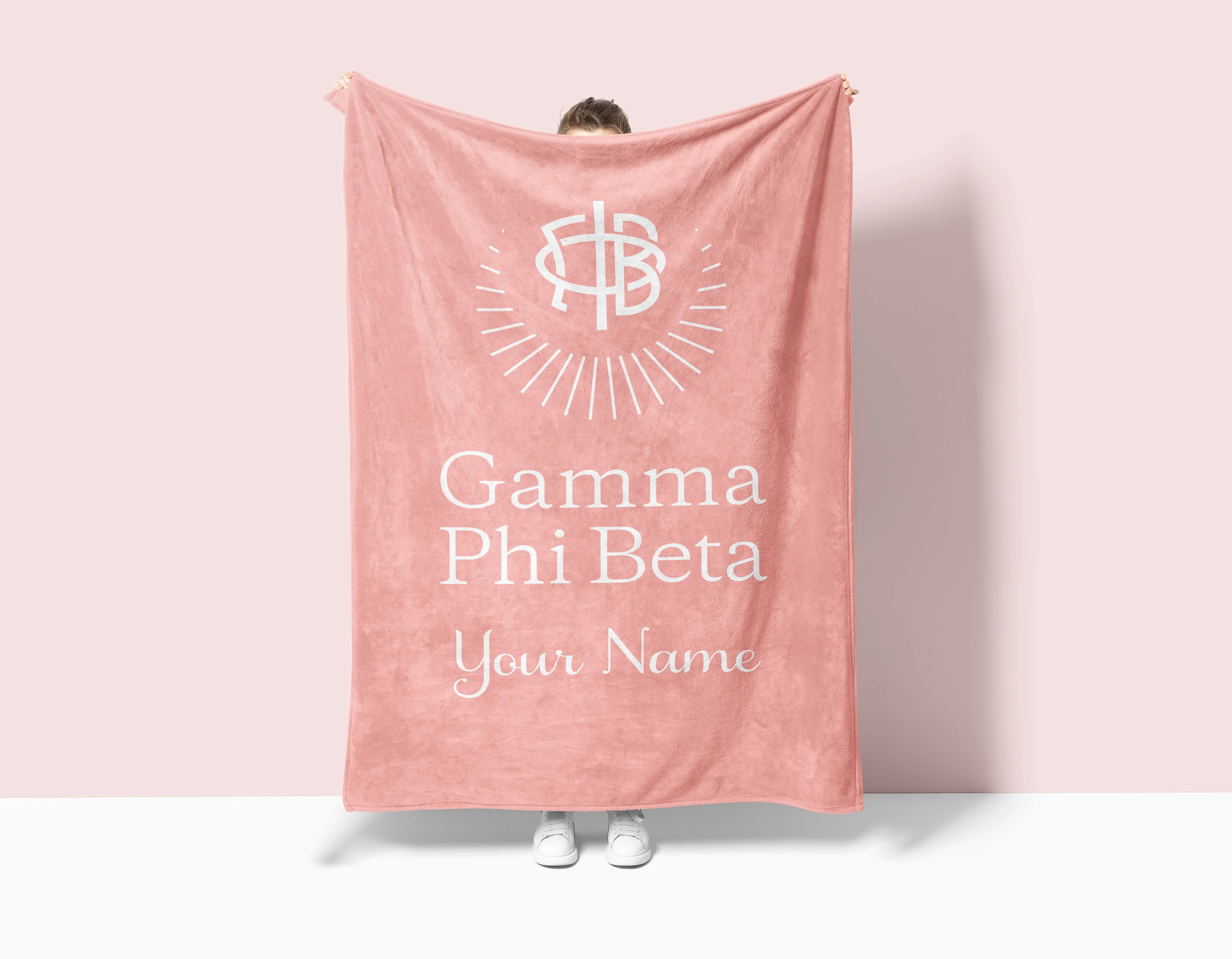 Personalized Gamma Phi Beta XL 60x80 Sherpa Blanket | GPhiB Gifts