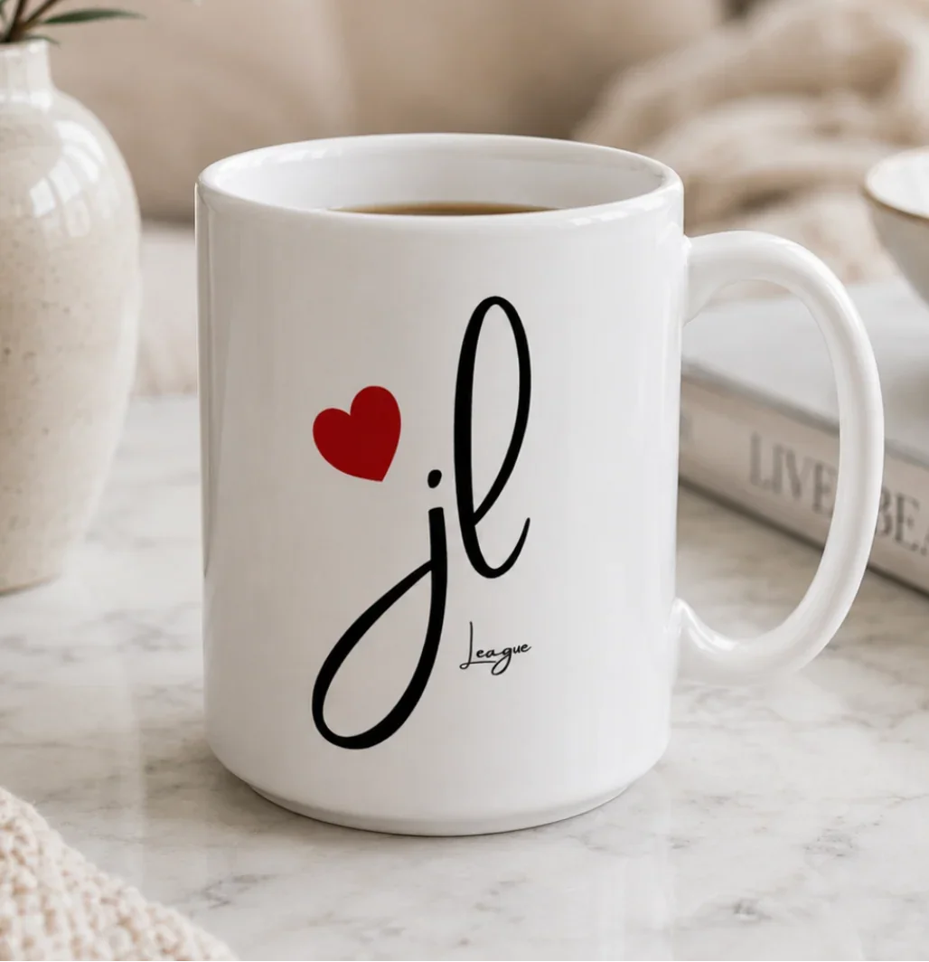 Personalized JL Heart Mug 15 oz.