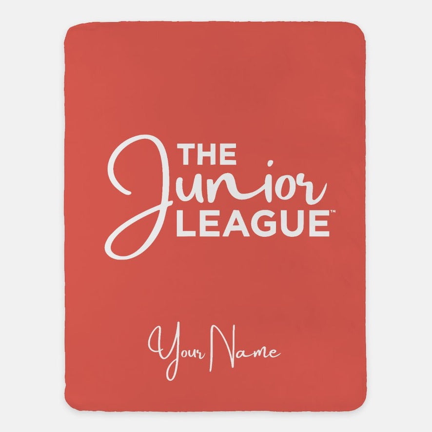 Personalized Junior League XL 60x80 Sherpa Throw Blanket