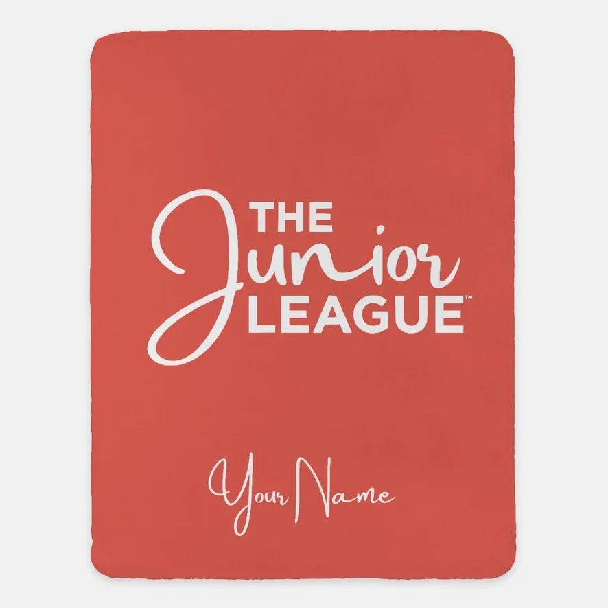 Personalized Junior League XL 60x80 Sherpa Throw Blanket