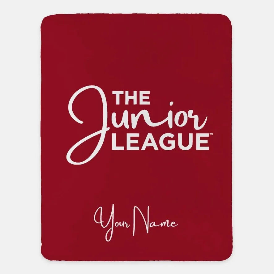 Personalized Junior League XL 60x80 Sherpa Throw Blanket