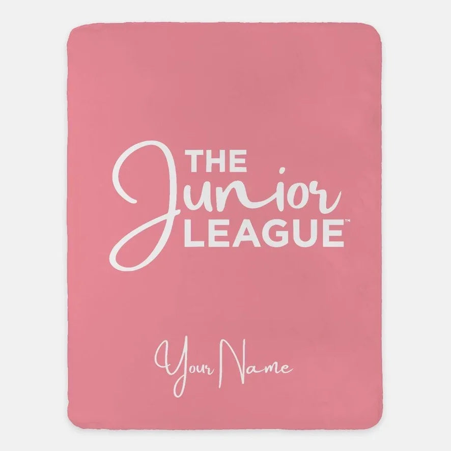 Personalized Junior League XL 60x80 Sherpa Throw Blanket