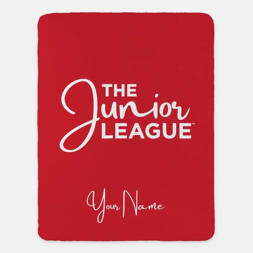 Personalized Junior League XL 60x80 Sherpa Throw Blanket