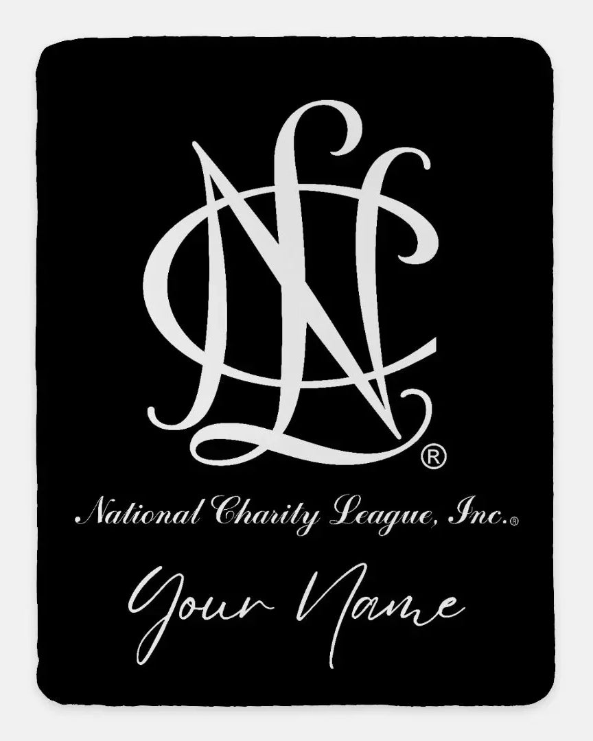 Personalized National Charity League XL 60x80 Sherpa Throw Blanket