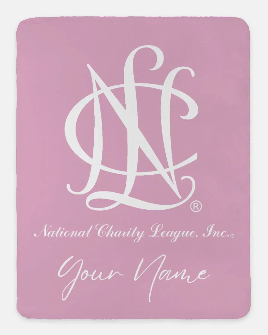 Personalized National Charity League XL 60x80 Sherpa Throw Blanket