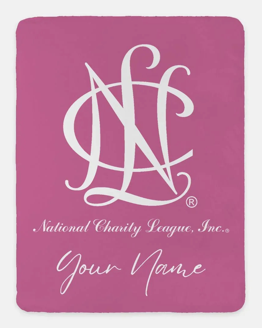 Personalized National Charity League XL 60x80 Sherpa Throw Blanket