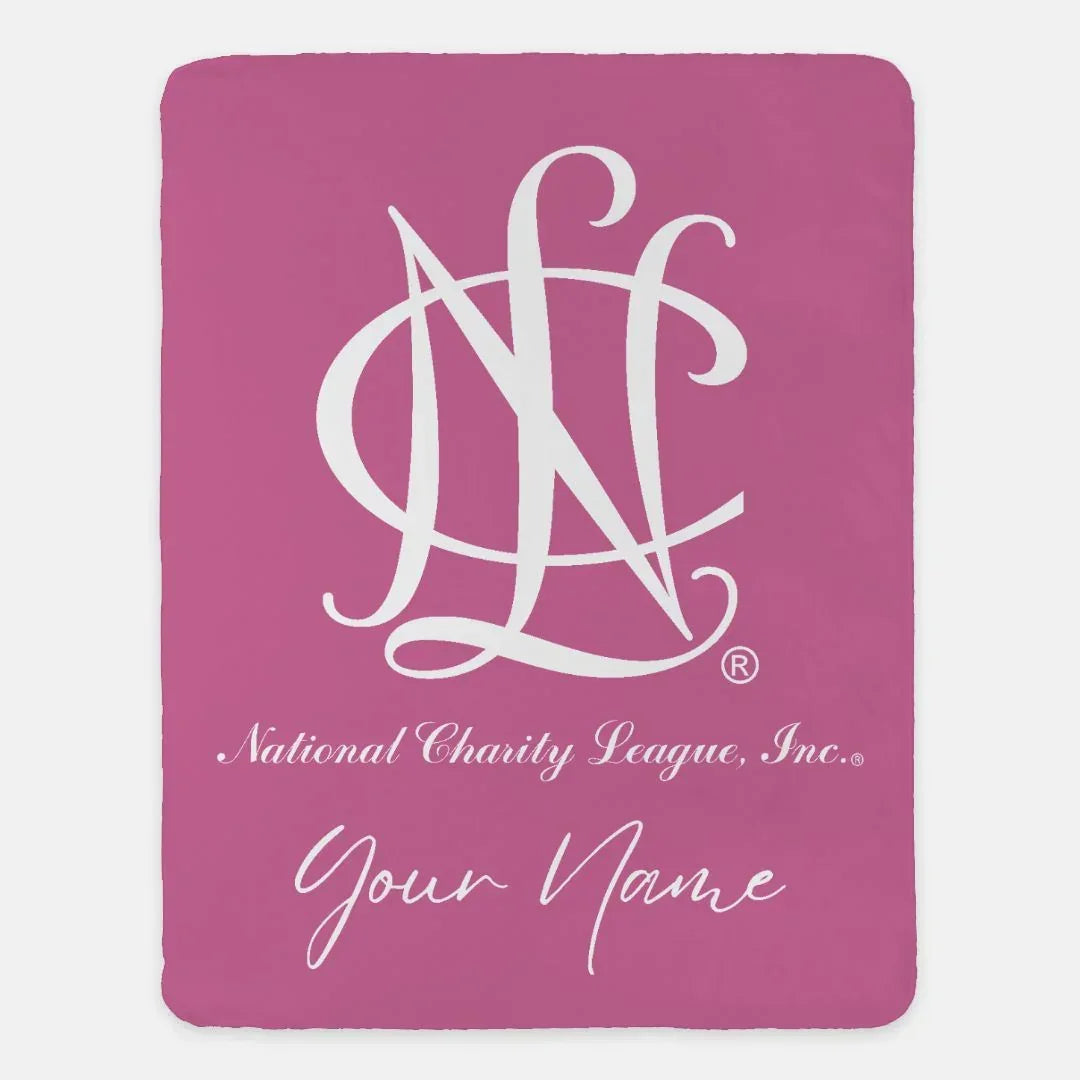 Personalized National Charity League XL 60x80 Sherpa Throw Blanket