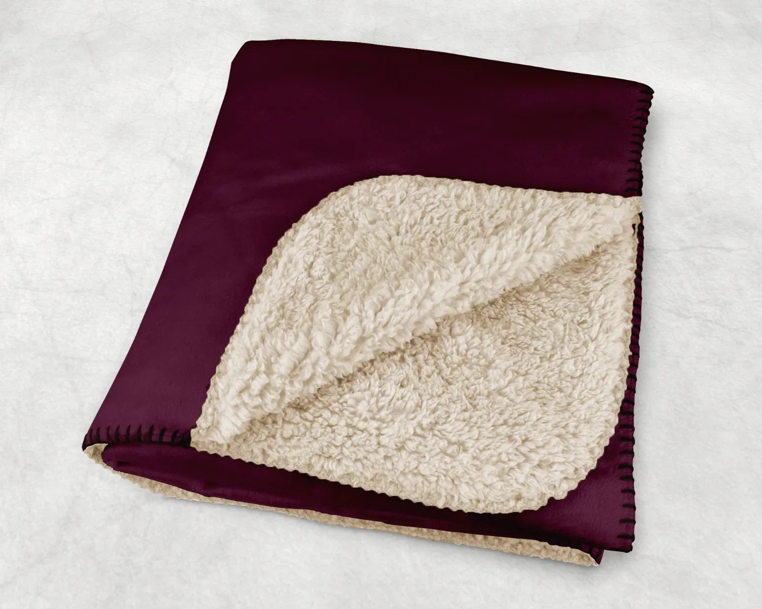 Sigma Kappa Maroon Sherpa Blanket - Campus Greek Fit