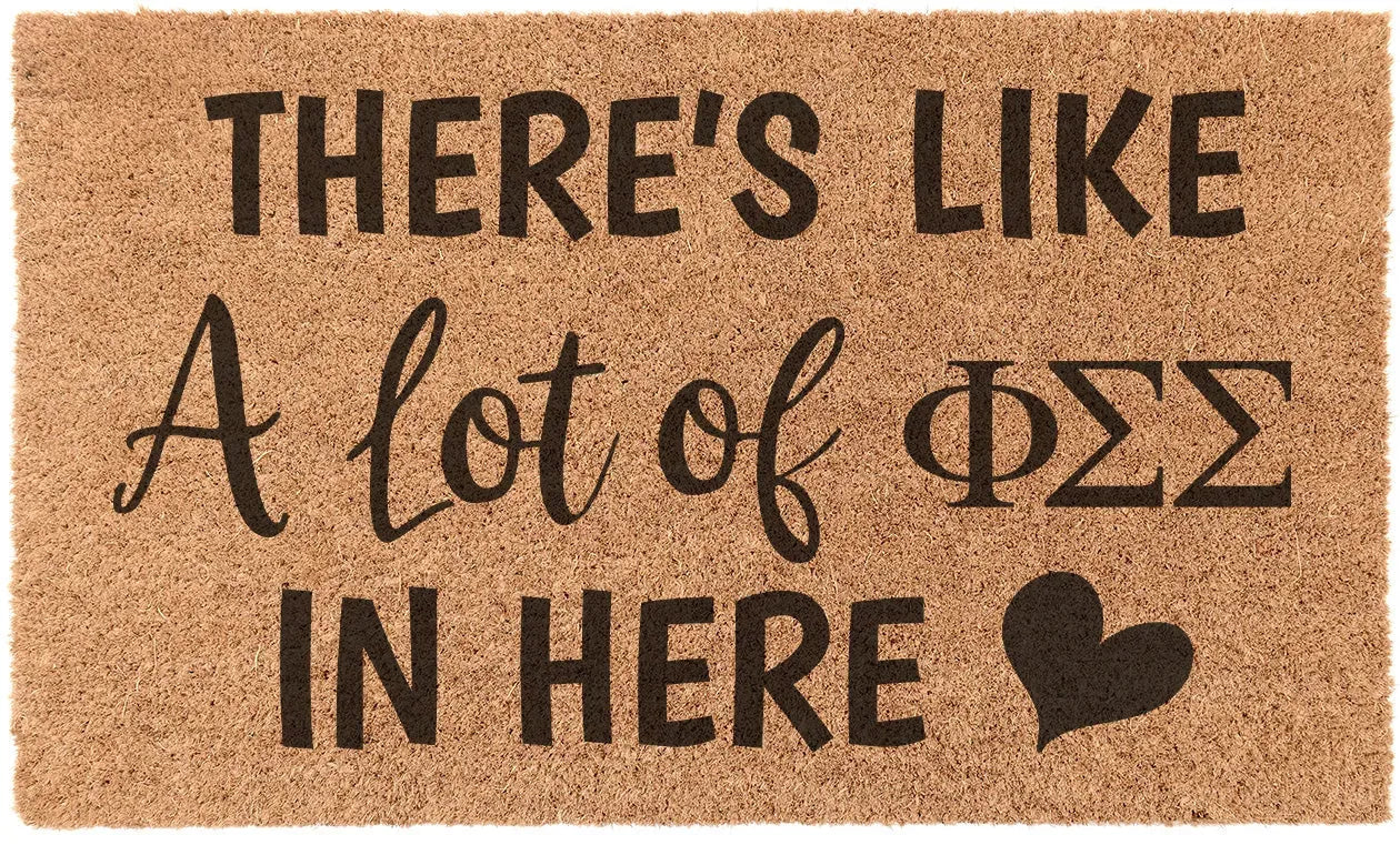 Phi Sigma Sigma Coir Doormat - A Lot of Door Mats