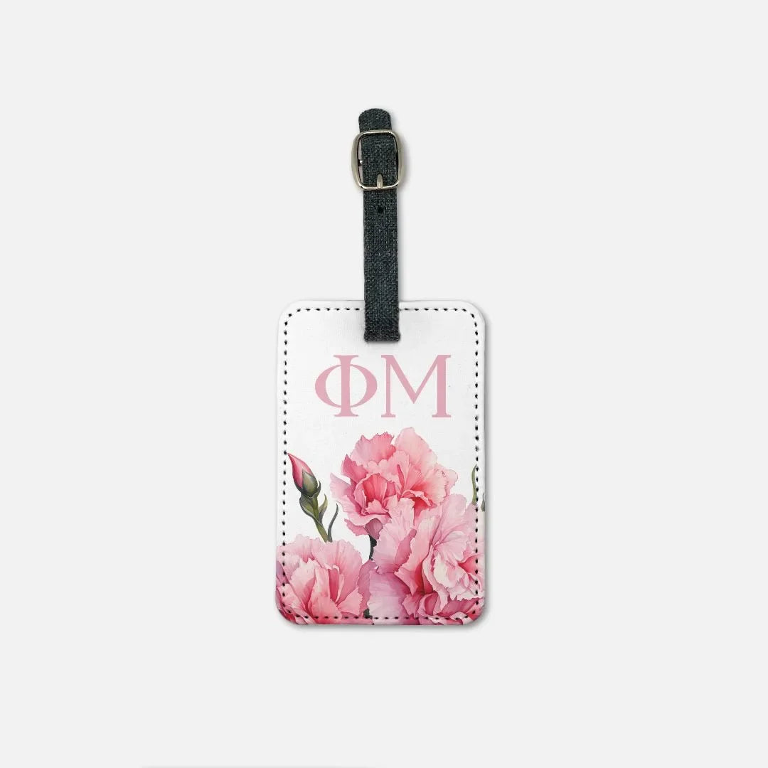 Phi Mu Luggage Tag (Set of 2) - Carnations Luggage Tags