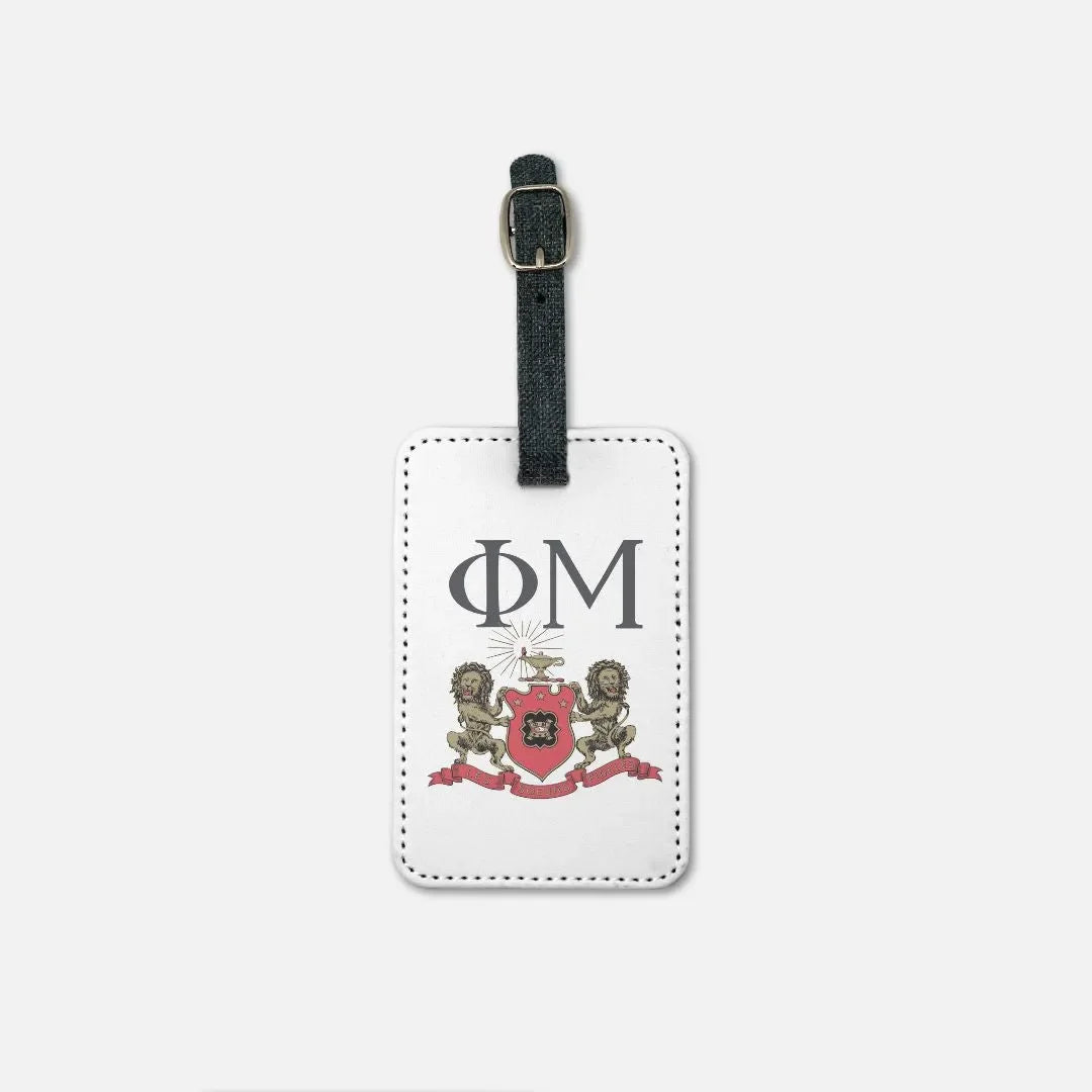 Phi Mu Luggage Tag (Set of 2) - Crest Luggage Tags