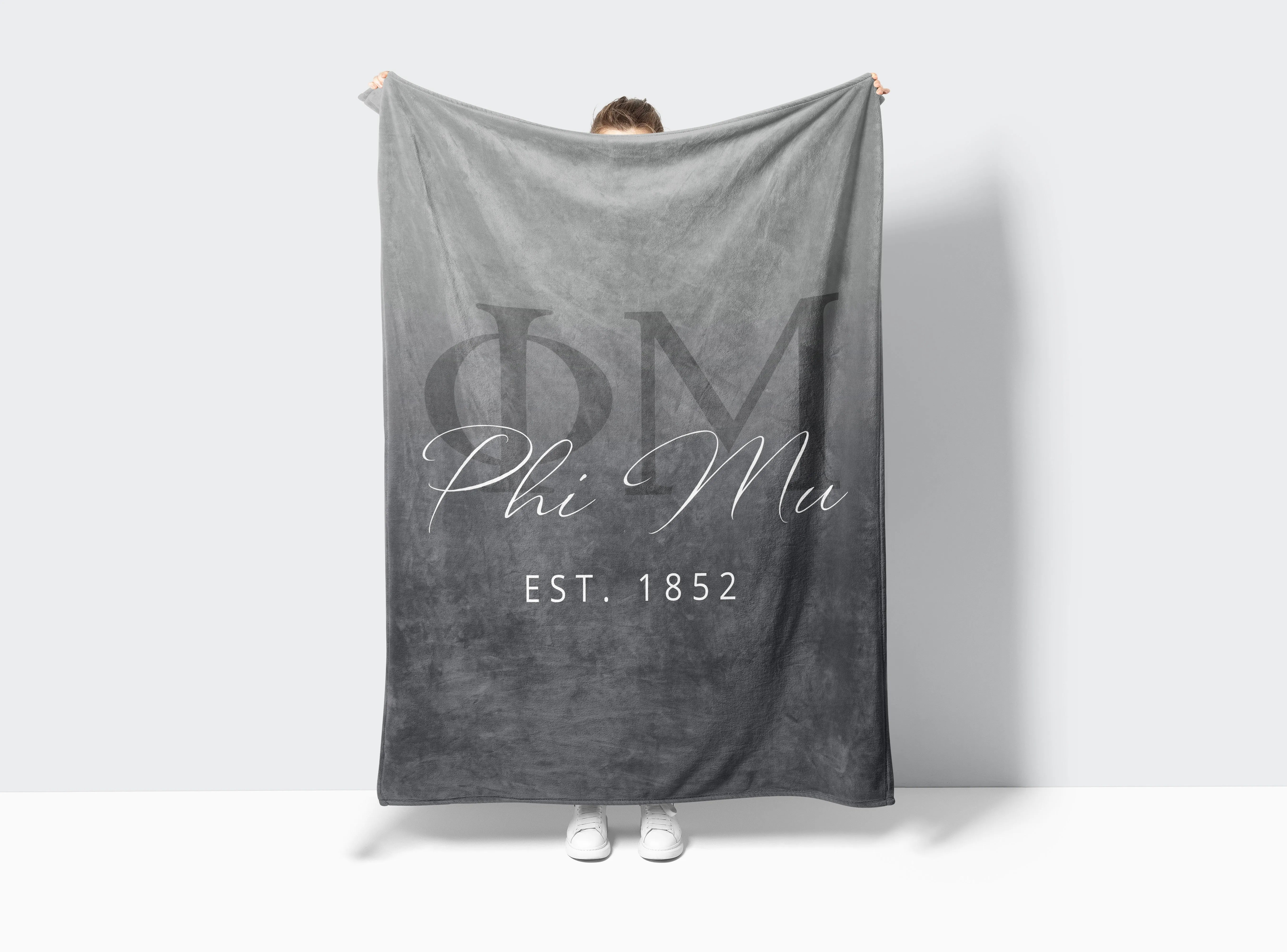 Phi Mu XL 60x80 Sherpa Blanket - Gradient | Official Gifts & Decor