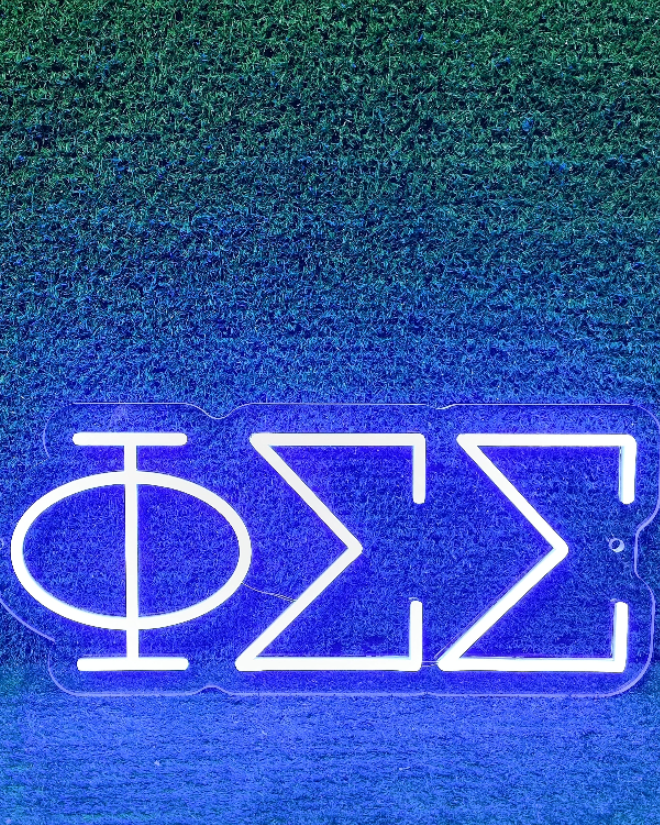Phi Sigma Sigma Greek Letters LED Neon Sign