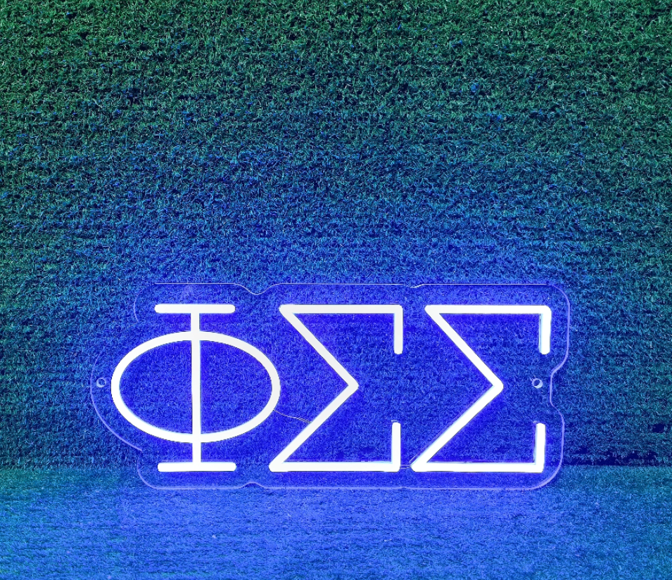 Phi Sigma Sigma Greek Letters LED Neon Sign