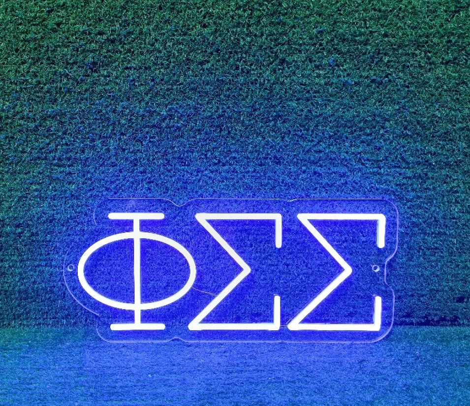 Phi Sigma Sigma Greek Letters LED Neon Sign