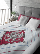 Pi Beta Phi XL 60x80 Sherpa Throw Blanket - Crest Diamond Pattern Throw Blankets