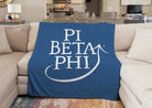 Pi Beta Phi XL 60x80 Traditional Sherpa Throw Blanket - Blue Throw Blankets