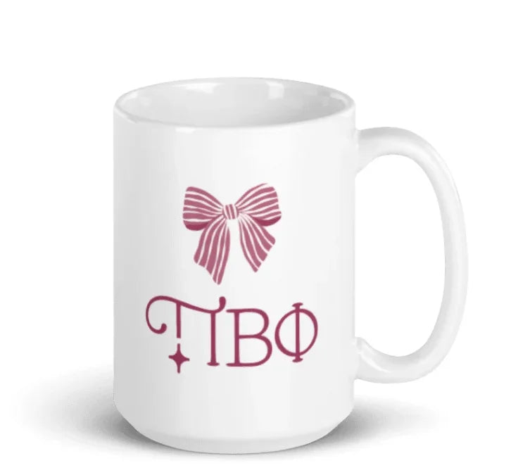 Pi Beta Phi Ceramic Mug 15 oz. - Bow