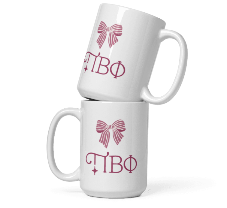 Pi Beta Phi Ceramic Mug 15 oz. Bow